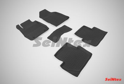 Коврики резиновые Seintex с высоким бортиком для салона Ford Fiesta VI 2015-2019. Артикул 86416