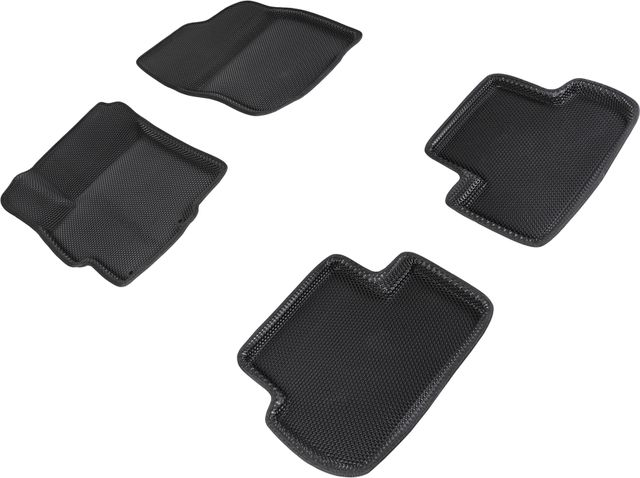 Коврики Seintex 3D EVA Соты для салона Mitsubishi Lancer 10 2007-2017 ЧЕРНЫЕ. Артикул 95420