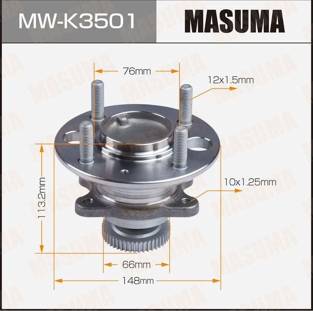 Ступичный подшипник (комплект) Masuma задний для Kia Magentis I 2001-2006. Артикул MW-K3501