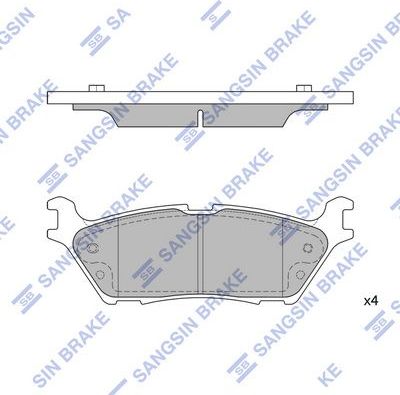 Тормозные колодки Sangsin Hi-Q задние для Ford F-150 XIII 2014-2026. Артикул SP4274