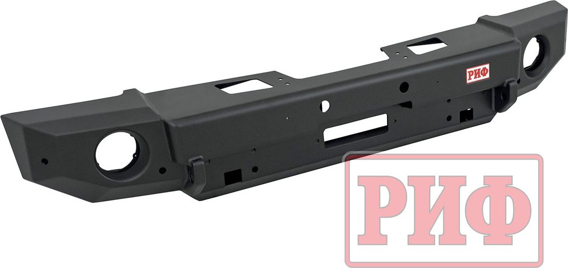 Бампер силовой РИФ передний под доп. фары, без защитной дуги для Jeep Wrangler JL 2018-2026. Артикул RIF015-11356