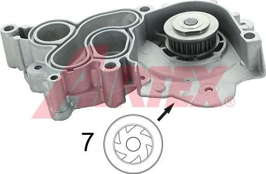 Помпа (водяной насос) Airtex для SEAT Mii 2011-2019. Артикул 2076