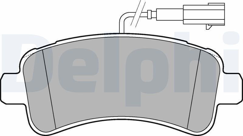 Тормозные колодки Delphi (Low-Metallic). Артикул LP3185
