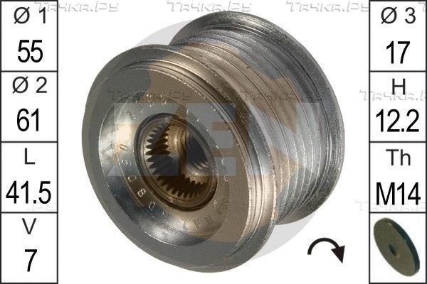 Муфта генератора обгонная Era для Toyota RAV4 III (XA30) 2005-2013. Артикул ZN5502
