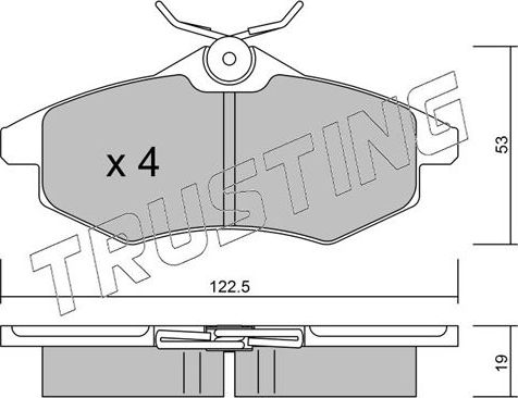 Тормозные колодки Trusting. Артикул 337.0