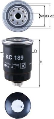Топливный фильтр Mahle. Артикул KC 189