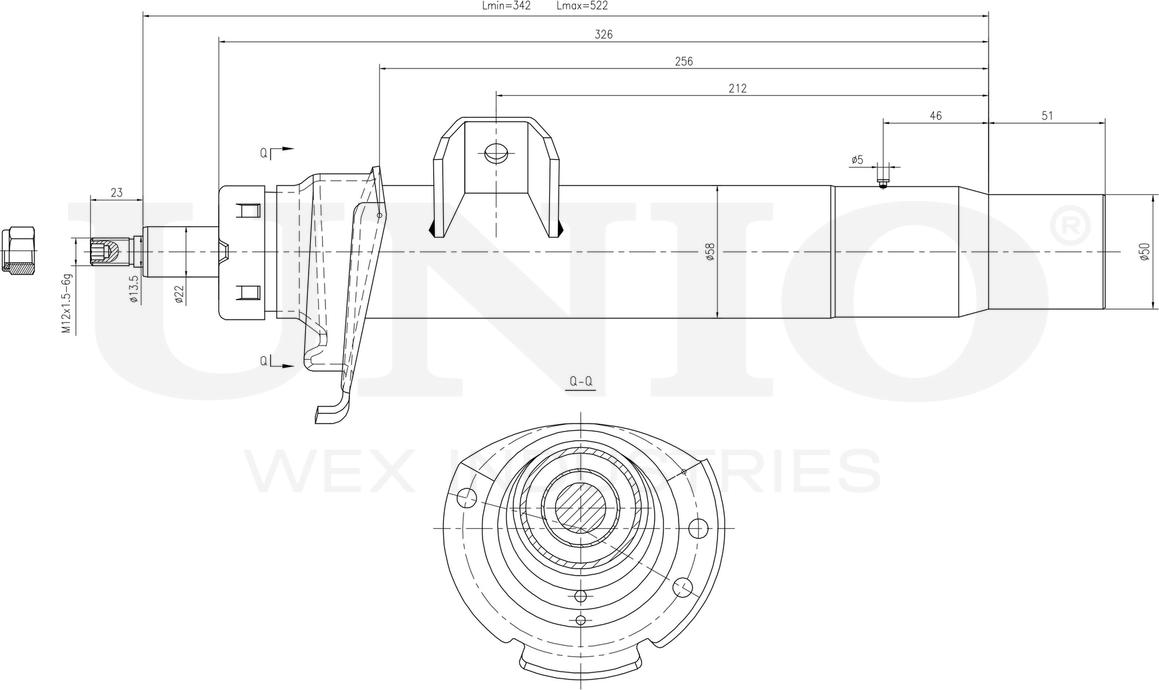 Амортизатор подвески (Unio). Артикул SAB-10702