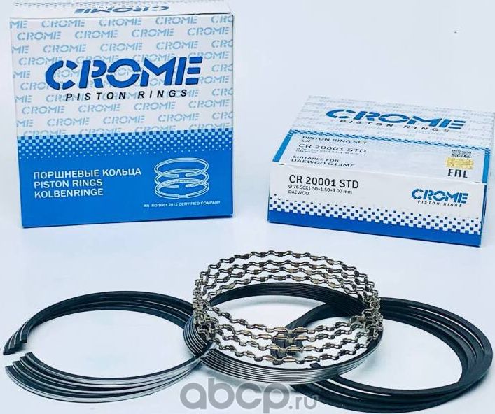 Комплект поршневых колец STD G15MF (Crome). Артикул CR20001STD