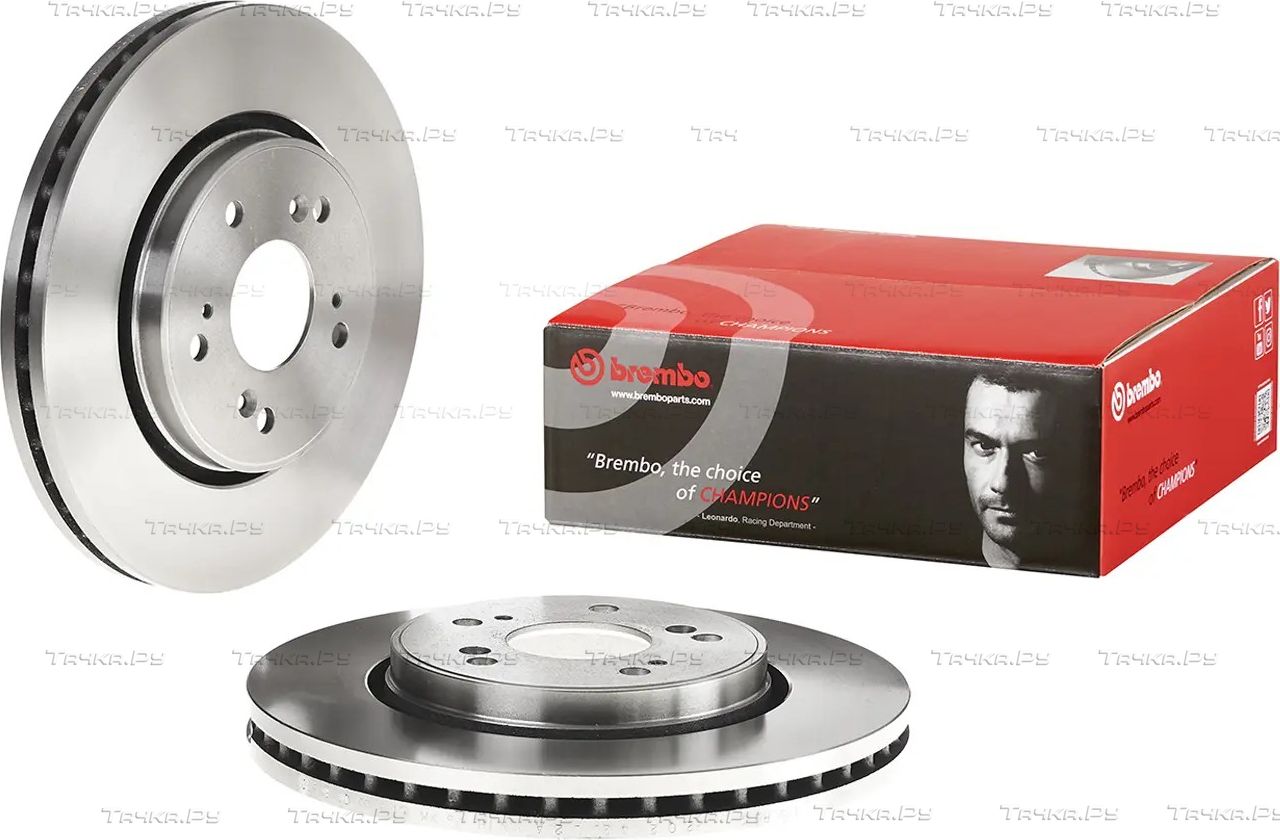 Тормозной диск Brembo передний для Honda CR-V III 2006-2012. Артикул 09.A866.10
