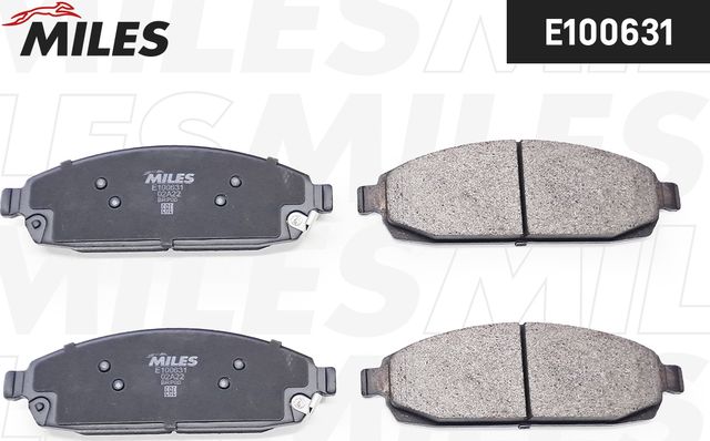 Тормозные колодки Miles (Semi-Metallic) передние для Jeep Commander XK, XH 2005-2010. Артикул E100631