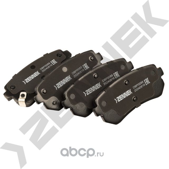 Колодки тормозные дисковые задние HYUNDAI ACCENT 00-06, KIA RIO 05-11 (Zennek). Артикул DBP0088