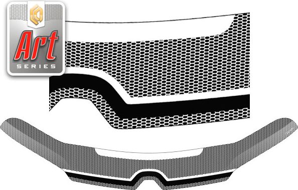 Дефлектор СА Пластик для капота (Серия Art серебро) Renault Logan II 2014-2026. Артикул 2010012709707