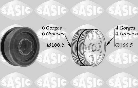 Шкив коленвала Sasic. Артикул 9001808