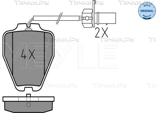 Тормозные колодки Meyle Original передние для Audi A6 II (C5) 1997-2005. Артикул 025 232 8017/W