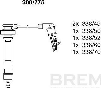 Высоковольтные провода (провода зажигания) (комплект) Bremi. Артикул 300/775