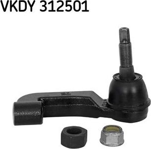 Наконечник рулевой тяги SKF правый для Jeep Cherokee III (KJ) 2001-2005. Артикул VKDY 312501