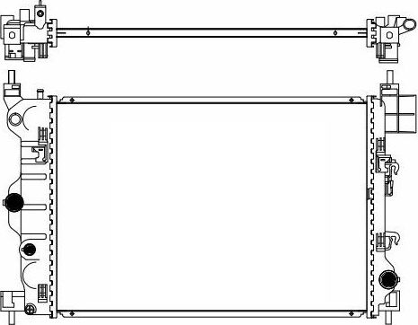 Радиатор охлаждения двигателя Sakura для Chevrolet Aveo II 2011-2015. Артикул 3081-2004