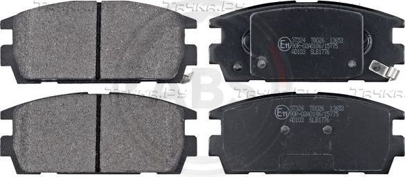Тормозные колодки ABS задние для Hyundai Terracan I 2001-2006. Артикул 37324