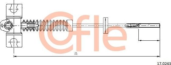 Трос ручника (тросик ручного тормоза) Cofle передний для Ford Mondeo I 1993-1996. Артикул 17.0243
