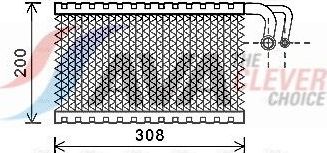 Испаритель кондиционера AVA (алюминий). Артикул BWV399