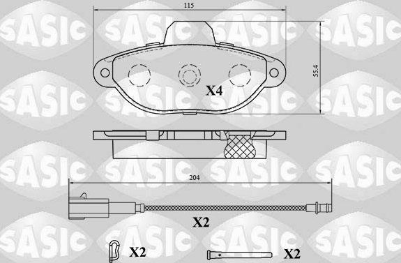 Тормозные колодки Sasic. Артикул 6216194