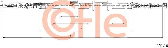 Трос ручника (тросик ручного тормоза) Cofle. Артикул 92.461.10