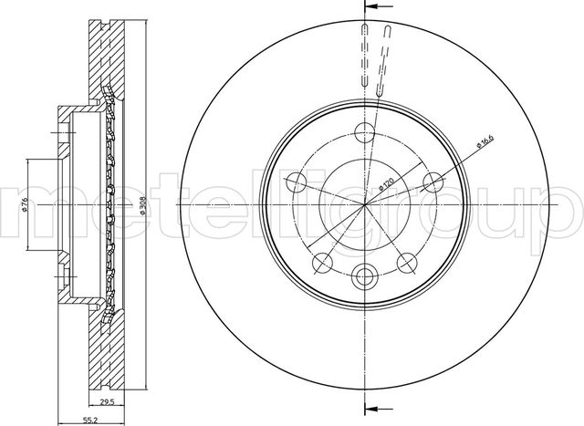 Тормозной диск Metelli. Артикул 23-0773C