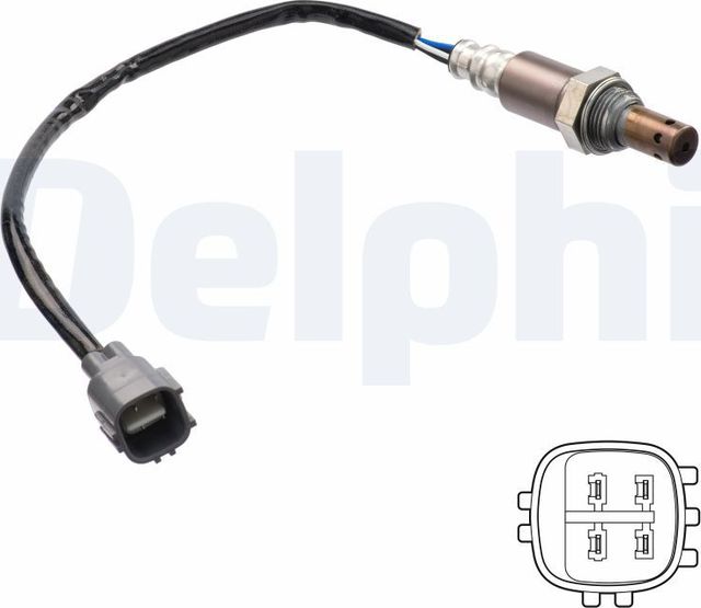 Лямбда-зонд (кислородный датчик) Delphi для Toyota Yaris II 2005-2010. Артикул ES21346-12B1