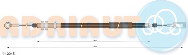 Трос ручника (тросик ручного тормоза) Adriauto передний для Citroen C25 1981-1994. Артикул 11.0245