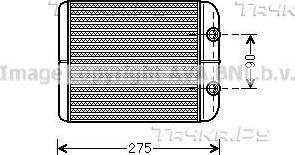 Радиатор отопителя (печки) AVA для Porsche Cayenne I (955) 2002-2010. Артикул VNA6301