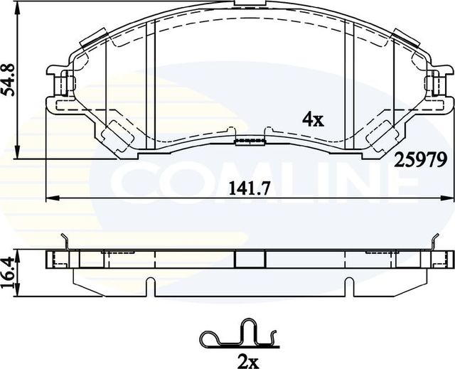 Тормозные колодки Comline Comline передние для Suzuki SX4 II (S-Cross) 2013-2026. Артикул CBP32314