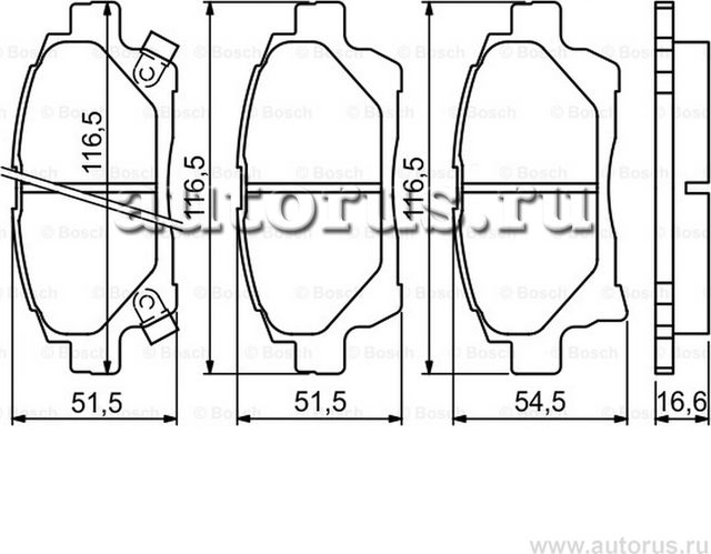 Колодки тормозные дисковые (Bosch). Артикул 0986494333