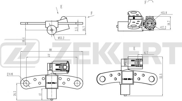 Датчик положения коленвала Zekkert. Артикул SE-4044
