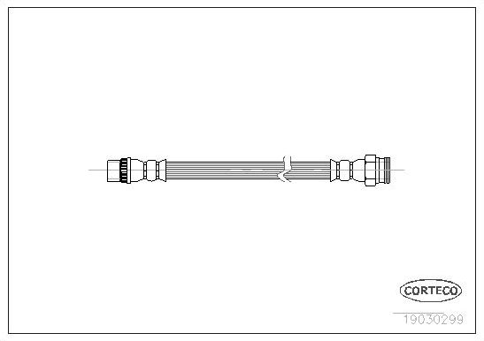 Тормозной шланг Corteco задний задний для Citroen C3 I 2002-2010. Артикул 19030299
