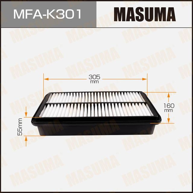 Воздушный фильтр Masuma. Артикул MFA-K301