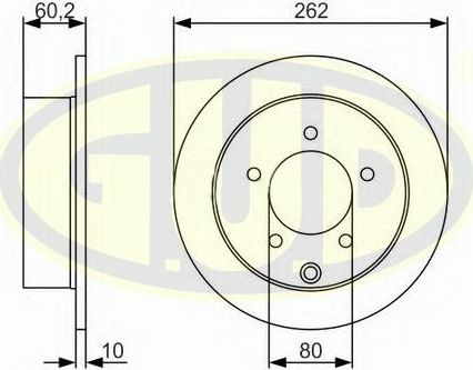 Тормозной диск G.U.D.. Артикул GDB110345