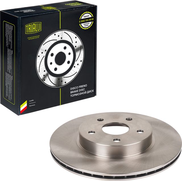 Тормозной диск Trialli передний для Toyota RAV4 I (XA10) 1994-2000. Артикул DF 051305