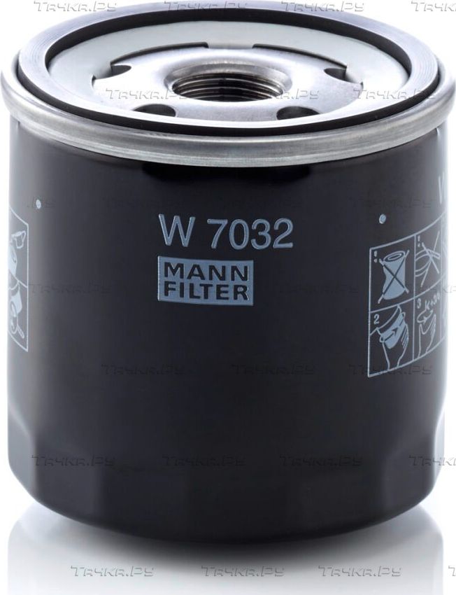 Масляный фильтр Mann-Filter для Renault Grand Scenic III 2009-2015. Артикул W 7032