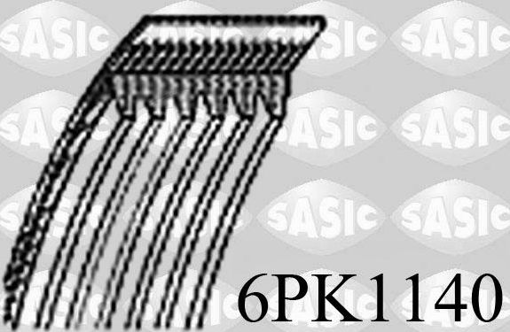 Приводной ремень поликлиновой Sasic для Honda S2000 I (AP1) 1999-2003. Артикул 6PK1140