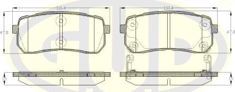 Тормозные колодки G.U.D. задние для Haval H8 2013-2026. Артикул GBP128802