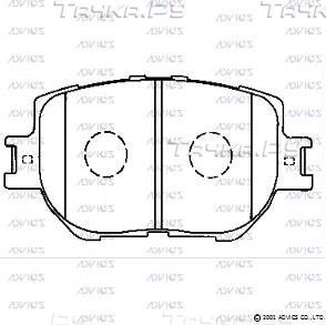 Тормозные колодки Advics передние для Toyota Celica VII (T230) 1999-2005. Артикул SN125
