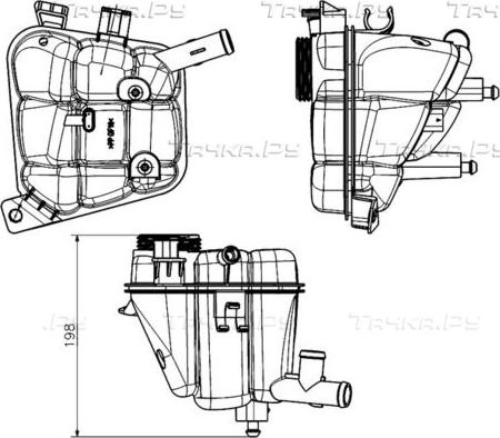 Расширительный бачок Mahle (полимерный материал). Артикул CRT 231 000S