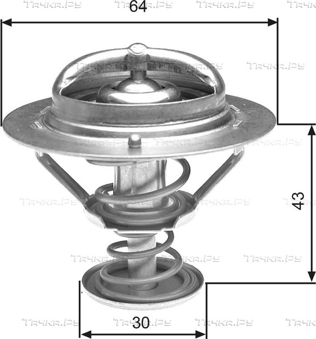 Термостат Gates для Toyota Land Cruiser 80 1990-1997. Артикул TH27078G1