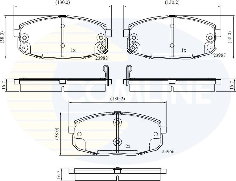 Тормозные колодки Comline Comline. Артикул CBP31798