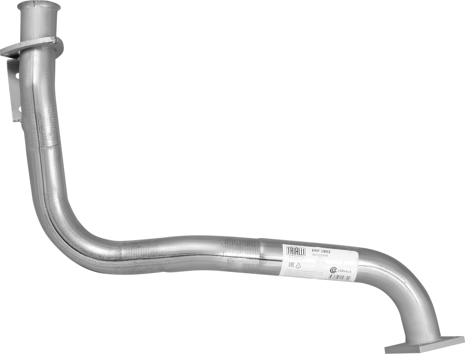 Глушитель (труба приемная) Trialli (алюминий / сталь). Артикул ERP 1802