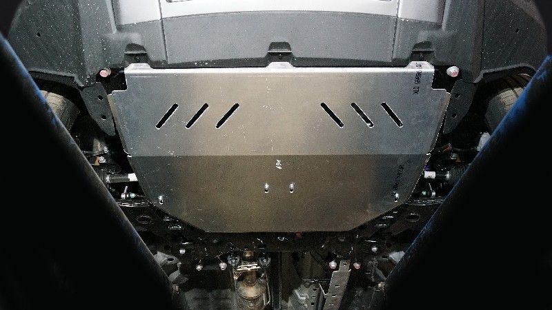 Защита алюминиевая ТСС (4 мм) для картера и КПП Jetour T2 2L 4WD 2024-2026. Артикул ZKTCC00694