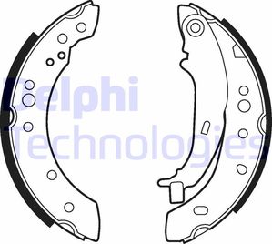 Тормозные колодки Delphi задние для Mitsubishi Colt VI (Z20/Z30) 2004-2012. Артикул LS2013