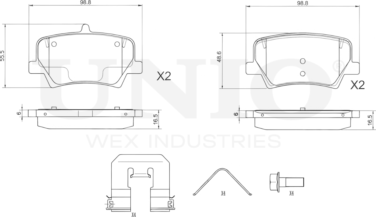 Колодки тормозные диск. задние Volvo XC40 17- (Unio). Артикул BRP-20259