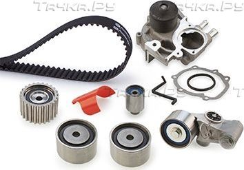 Помпа (водяной насос) с комплектом ремня ГРМ Gates PowerGrip® для Subaru Impreza III 2008-2012. Артикул KP25612XS-2