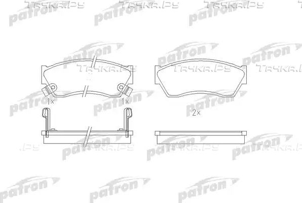 Тормозные колодки Patron передние для Suzuki Swift I 1985-1989. Артикул PBP588